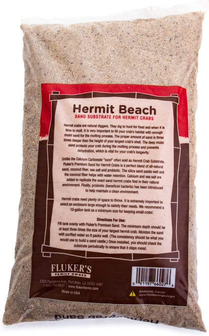 All Natural Premium Hermit Crab Sand Substrate, Sand Mixture with Coconut Fiber, for Hermit Crab Tanks, 6 Lbs.