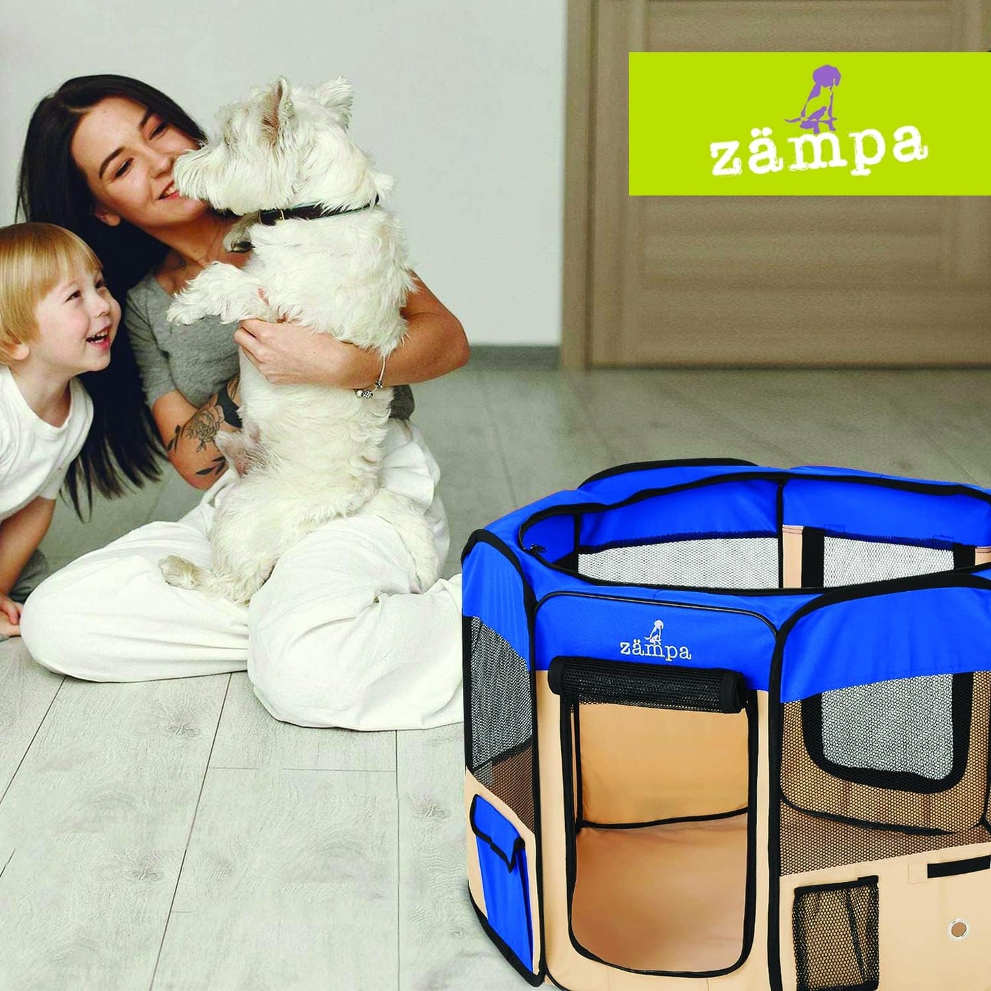 Puppy Playpen Extra Small 29"X29"X17" Portable Pop up Playpen for Dog and Cat, Foldable | Indoor/Outdoor Kitten Pen & Travel Pet Carrier + Carrying Case.