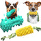 Dog Chew Toys for Large Medium Breed, 2 Pack Dog Toothbrush Clean Teeth Interactive Toys, Dog Squeaky and Rope Toys, Non-Toxic Natural Rubber Long Lasting Indestructible Dog Toys