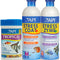 Aquarium Water Conditioner & Tropical Food Bundle Pack: One (1)  Stress Coat 16 Oz., One (1)  Stress Zyme 16 Oz., One (1)  Tropical Flakes Fish Food 1.1 Oz.