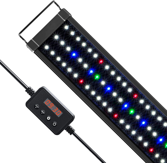 Classicled plus LED Aquarium Light with Timer, 32 Watts, for 48 to 54 Inch Fish Tank Light, Daylight and Moonlight Cycle, Brightness Adjustable