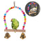 Colorful Beaded Bird Swing with Bells