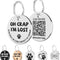 Stainless Steel QR Code Pet ID Tags Dog Tags - Pet Online Profile - Scan QR Receive Instant Pet Location Alert Email